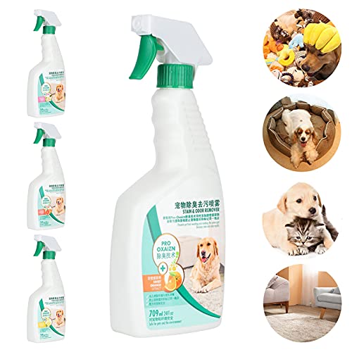 EVTSCAN Spray Limpiador de olores, Limpiador de olores para Mascotas de 709 ml, espray removedor de enzimas de Olor para Manchas de Gato para Cachorros(Osmanthus)