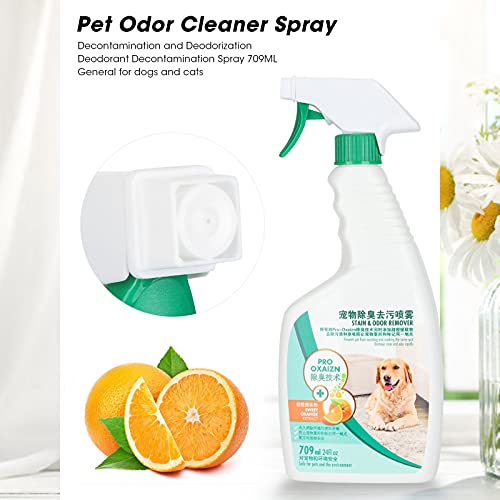 EVTSCAN Spray Limpiador de olores, Limpiador de olores para Mascotas de 709 ml, espray removedor de enzimas de Olor para Manchas de Gato para Cachorros(Osmanthus)