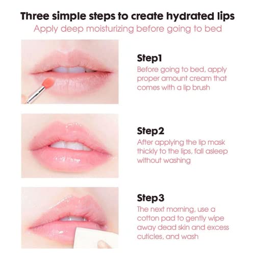 Exfoliante labial y mascarilla para dormir 2 en 1, Tratamiento Labial, Elimina Eficazmente la Piel Muerta y Tratamiento Intensivo de Reparación de Labios