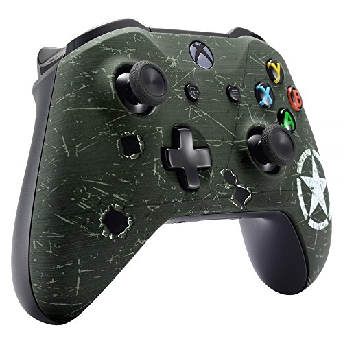 eXtremeRate Carcasa para Xbox One Funda Delantera Carcasa Frontal Kit de reemplazo Tacto Suave Placa Frontal para Mando Controlador de Xbox One X Xbox One S-Modelo 1708(Verde Oscuro)
