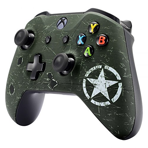 eXtremeRate Carcasa para Xbox One Funda Delantera Carcasa Frontal Kit de reemplazo Tacto Suave Placa Frontal para Mando Controlador de Xbox One X Xbox One S-Modelo 1708(Verde Oscuro)