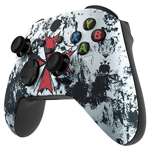 eXtremeRate Carcasa para Xbox Series X S Mando Protector Tacto Suave Placa Frontal Funda Delantera Reemplazo Kit Cubierta Cover Shell para Xbox Series S X Control-No Incluye Mando(Resident Evil)