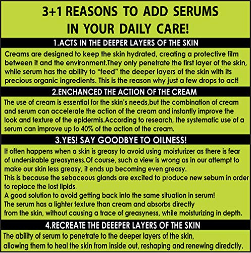 EYELIFT Organico 100% Facial - Bio Suero/Ojeras Bajo Los Ojos/Antiedad y Anti Bolsas/Antienvejecimiento Suero para la Cara Reduce y las Arrugas, Antiarrugas para Hombre y Mujer 50ml