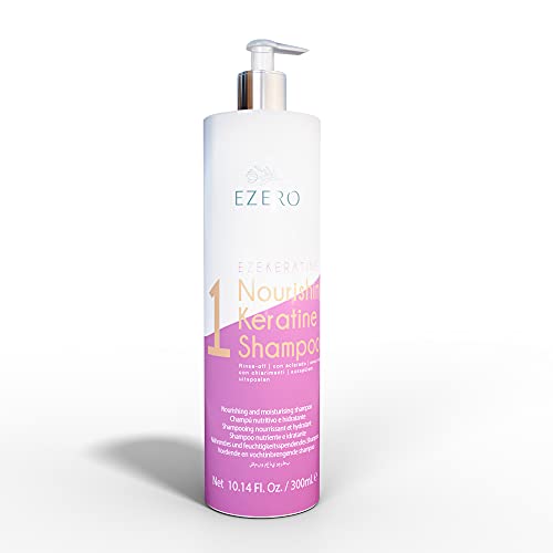 Ezero Champu Keratina Para Ayudar A Alisar El Cabello Y Perfecto Para Tratamiento Keratina Cabello O Tratamiento Hidratante Cabello - Liso Keratina - 300 ml
