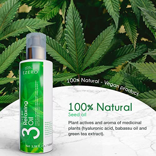 Ezero Serum Pelo Seco y Dañado Para Cabello Seco Con Aceite De Semillas Cáñamo y Activos Vegetales - Aceite Pelo Seco Y Dañado - Aceite Hidratante Cabello - Para Hidratacion Profunda Cabello