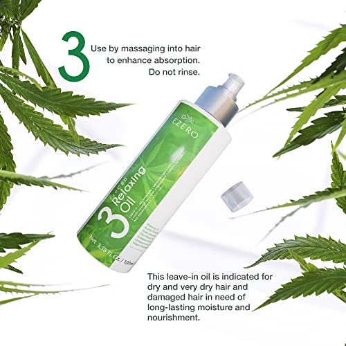 Ezero Serum Pelo Seco y Dañado Para Cabello Seco Con Aceite De Semillas Cáñamo y Activos Vegetales - Aceite Pelo Seco Y Dañado - Aceite Hidratante Cabello - Para Hidratacion Profunda Cabello