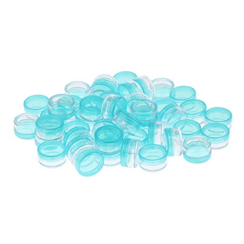 F Fityle 50x Maquillaje Sombra de Ojos Tarros Ollas Polvo Portátil Bálsamo Labial Estuche Cosmético Caja 5g - Rosado, 5g