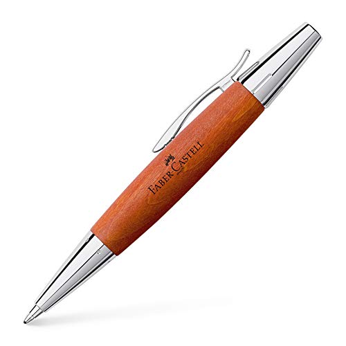 Faber-Castell Faber Castell 148382 Bolígrafo E-motion, con cuerpo en madera de peral, trazo B, color marrón coñac + Minas para portaminas 1,4 mm (2 unidades)
