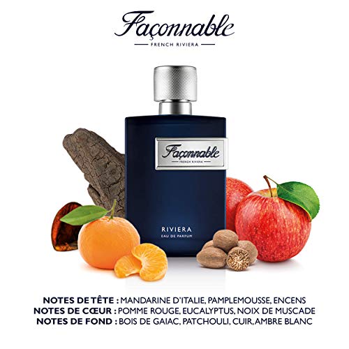 Façonnable - Eau de Parfum para Hombre - Riviera - Aroma Amaderado y Aromático - 90ml