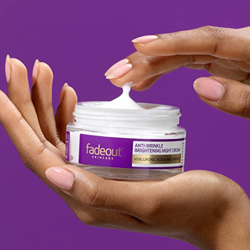 Fade Out Advanced+ Age Protection Even Skin Tone Night Cream 50ml - Natural Brightening Cream With Hyaluronic Acid, Rosehip Seed Oil and Sacha Inch Oil