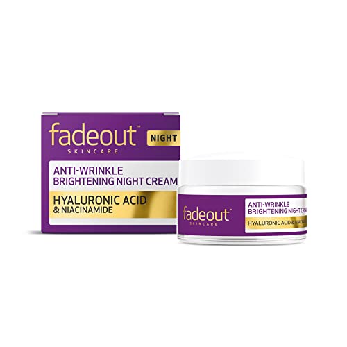 Fade Out Advanced+ Age Protection Even Skin Tone Night Cream 50ml - Natural Brightening Cream With Hyaluronic Acid, Rosehip Seed Oil and Sacha Inch Oil