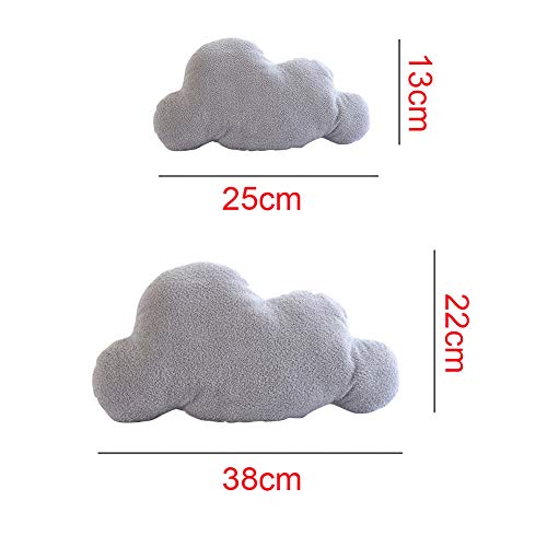 Faderr Almohada de felpa rellena en forma de nube, lindo cojín de sofá, cojín de algodón PP para decoración de sofá, cama, sala de estar, oficina, silla