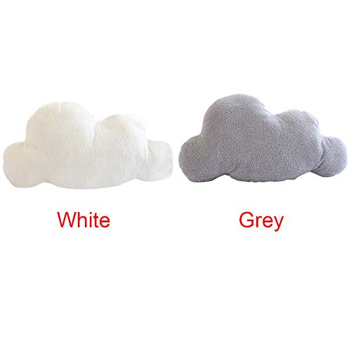 Faderr Almohada de felpa rellena en forma de nube, lindo cojín de sofá, cojín de algodón PP para decoración de sofá, cama, sala de estar, oficina, silla