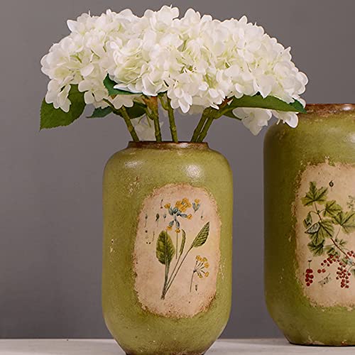 FagusHome 8 Piezas Hortensia Artificiales de Flores Artificiales con Tallos Flores Falsas para Decoración (Blanco)