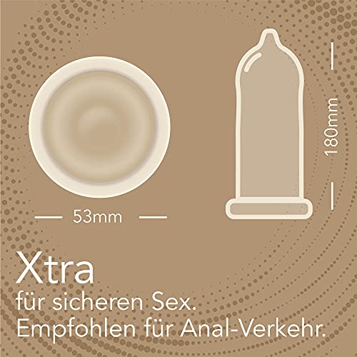 FAIR SQUARED Preservativos Xtra 100 cajas de 53 mm - Preservativos veganos 100s hechos de caucho natural de comercio justo - preservativo verdadero al tacto gossamer condoms