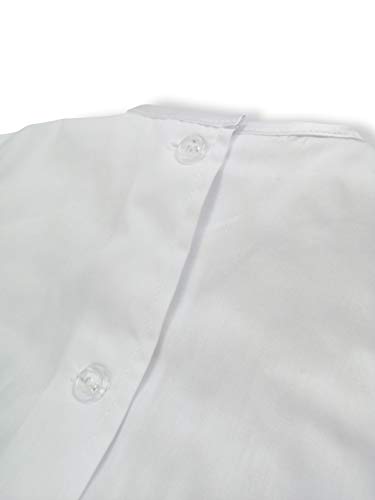 Faldón para bautizo para niños pequeños con lazo azul, 100 % algodón, fácil de poner y fácil de limpiar Weiß 74