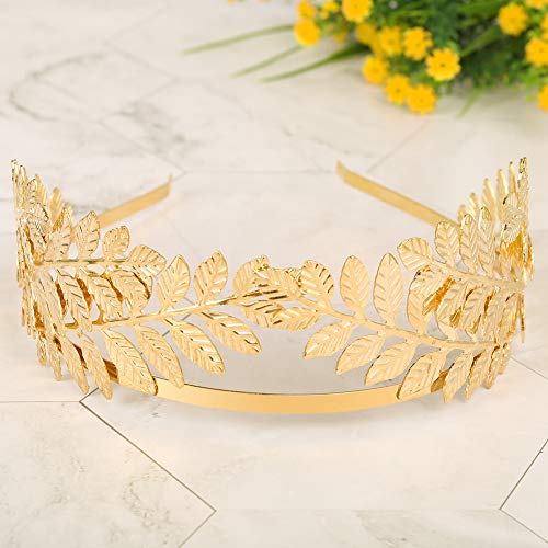falllea 2 Piezas de Diadema Nupcial Dorado Hoja Diadema de Laurel de Diosa Corona de Hoja de la Rama Diadema de Novia Accesorios para el Cabello para las Mujeres