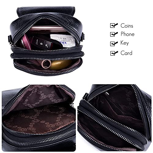 FANDARE Bolso Movil Mujer Bolso de teléfono Bolso de Hombro de Cuero Monederos Carteras Bolsos Bandolera Bolso Pequeño Bolsos de Cruzado Bandolera Crossbody Bag Azul