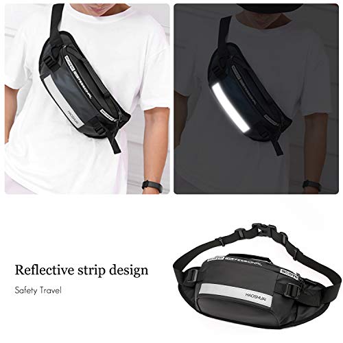 FANDARE Moda Bolso Pecho Cruzada al Hombro Cangurera Bolsa de Cintura Sling Waist Bag Bolsos Cruzados Bandoleras Mochilas Bolsas de automoción Viaje Deportes Ciclismo Montañismo Nylon Azul