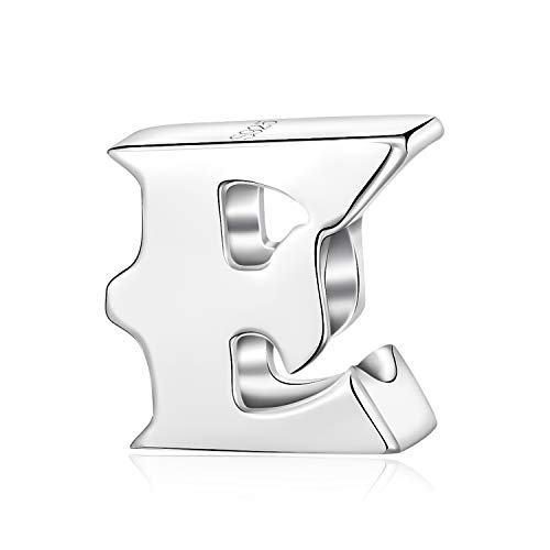 Fantasticharm fits Pandora Bracelet Breloque en forme de lettre de A à Z en argent sterling 925 compatible avec un bracelet Pandora