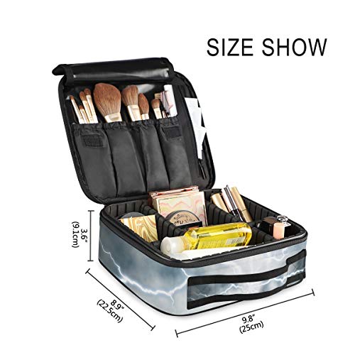 FANTAZIO Bolsa de Maquillaje Descarga Eléctrica Organizador Maquillaje Estuche