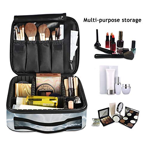FANTAZIO Bolsa de Maquillaje Descarga Eléctrica Organizador Maquillaje Estuche