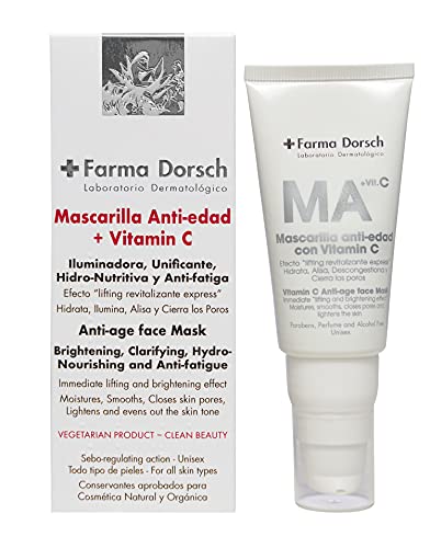 Farma Dorsch Mascarilla Anti-edad + Vitamina C 50 Ml, Blanco