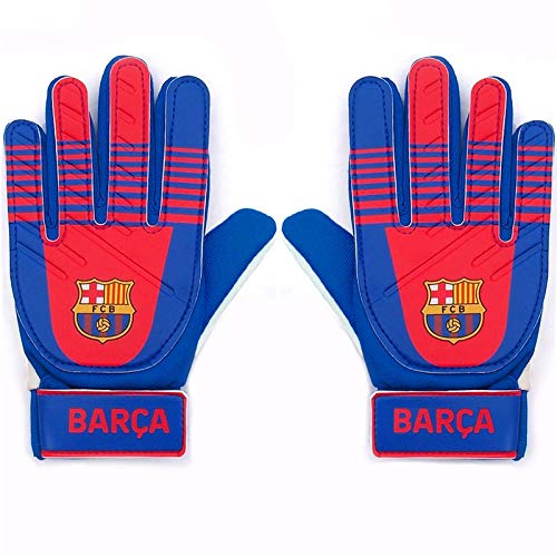 FCB FC Barcelona - Juego Oficial de Guantes de Portero y balón - para niños - con el Escudo del Club - Niños: 5-10 años