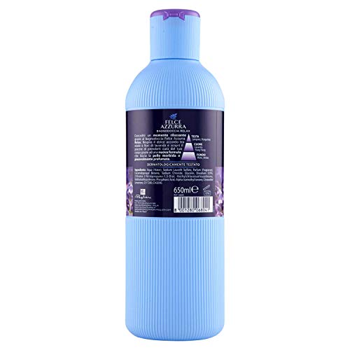 Felce Azzurra Gel de ducha Relax – 6 paquetes de 650 ml – Total: 3900 ml.