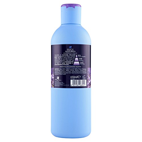 Felce Azzurra Gel de ducha Relax – 6 paquetes de 650 ml – Total: 3900 ml.