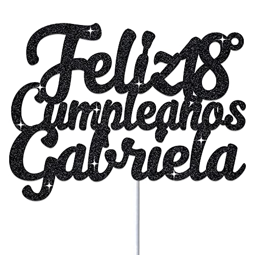Feliz Cumpleaños Personalizado Cualquier Nombre Y Cualquier Edad Glitter Adorno De Pastel Cake Topper