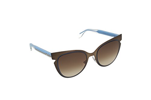 FENDI FF 0133/S JD NPO Gafas de sol, Marrón (Dark Brown Cryal Bluette/Brown Shaded), 52 para Mujer
