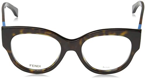 FENDI FF 0271 086 50 Gafas de Sol, Marrón (Dark Havana), Mujer