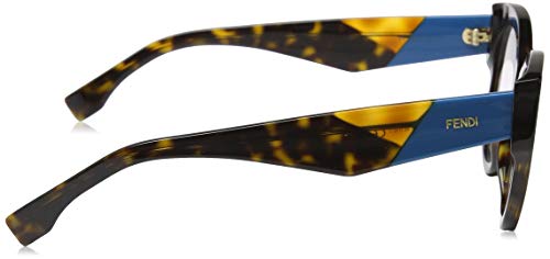 FENDI FF 0271 086 50 Gafas de Sol, Marrón (Dark Havana), Mujer