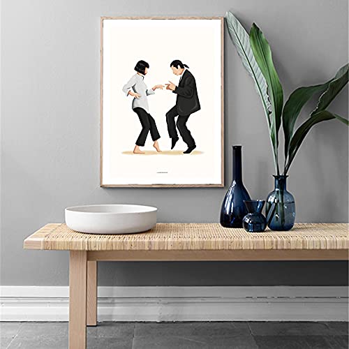 FFLSDR Arte de Pared Moderno clásico Pulp Fiction Lienzo Pintura Carteles e Impresiones Cuadros de Pared para decoración de Sala de Estar 60x90cm (28x35in) sin Marco