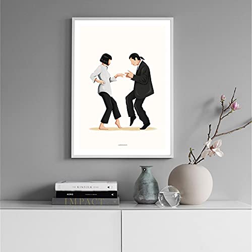 FFLSDR Arte de Pared Moderno clásico Pulp Fiction Lienzo Pintura Carteles e Impresiones Cuadros de Pared para decoración de Sala de Estar 60x90cm (28x35in) sin Marco