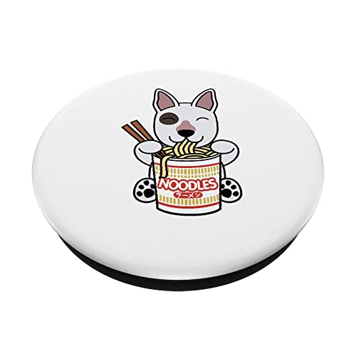 Fideos Ramen Instantáneos Perro Bull Terrier Inglés PopSockets PopGrip Intercambiable