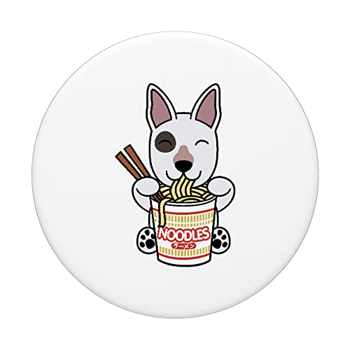 Fideos Ramen Instantáneos Perro Bull Terrier Inglés PopSockets PopGrip Intercambiable
