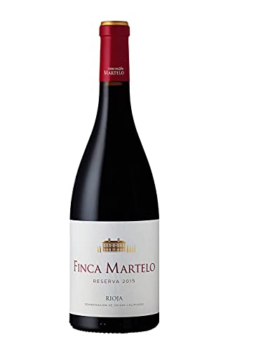 Finca Martelo - Vino Tinto Reserva 2015 D.O Rioja Rioja Alavesa | Tempranillo, Mazuelo, Garnacha y Viura | Pack Estuche 2 Botellas 75 cl