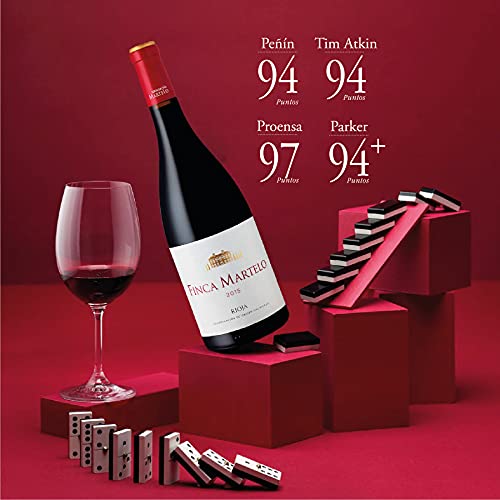 Finca Martelo - Vino Tinto Reserva 2015 D.O Rioja Rioja Alavesa | Tempranillo, Mazuelo, Garnacha y Viura | Pack Estuche 2 Botellas 75 cl