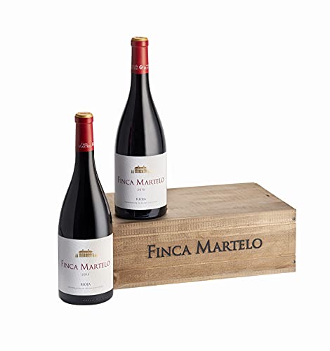 Finca Martelo - Vino Tinto Reserva 2015 D.O Rioja Rioja Alavesa | Tempranillo, Mazuelo, Garnacha y Viura | Pack Estuche 2 Botellas 75 cl