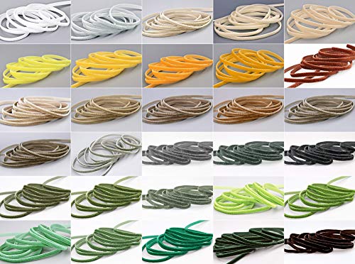 finemark Cinta de terciopelo de 3 m x 7 mm, color arena (602 rubio), cinta decorativa de terciopelo por un lado, para coser y decorar