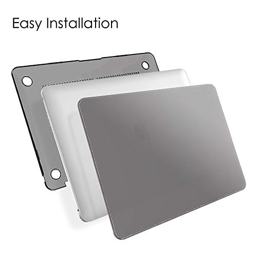 Fintie Funda Compatible con MacBook Air 13" (2020/2019/2018) - Súper Delgada Carcasa Protectora de Plástico Duro para Modelo A2337(M1)/A2179/A1932, Translúcido Gris