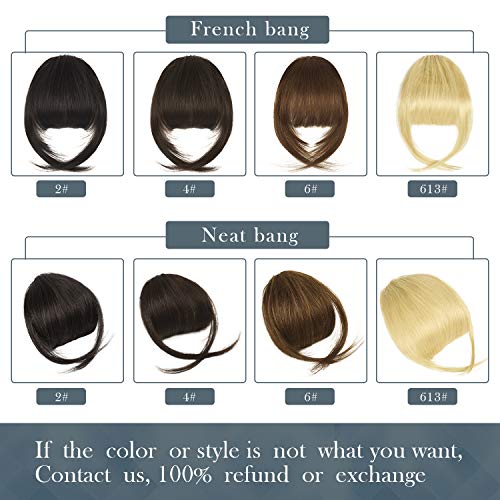 Flequillos Postizos, BARSDAR 100% pelo Natural Humano Flequillo Clip en Flequillo Francés Flequillo fino Limpio con Patillas Clip en Flequillo Cabello Real para Mujeres Color Natural miel rubia