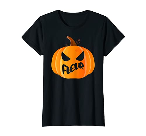 Fleur Nombre Calabaza Personalizada Halloween Camiseta