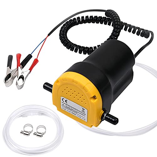 flintronic Bomba Extractora de Aceite, 12V 60W Bomba de Aceite de Aspiración Bomba de Transferencia de Aceite y Diesel, para Automóviles/Motocicletas/Barcos/Caravanas-con Protección de sobrecarga