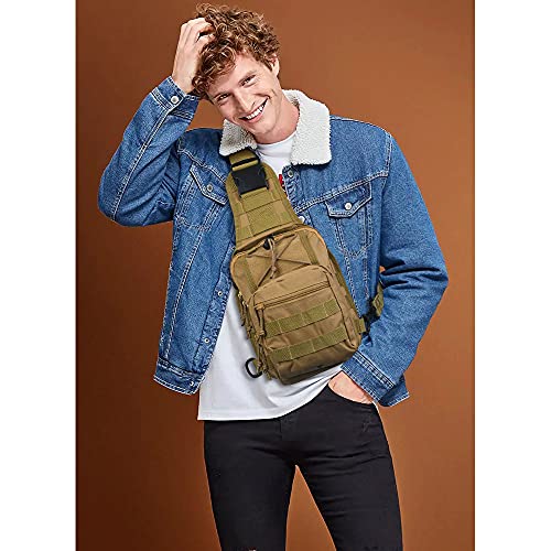 flintronic Sling Bag, Bolsa de Pecho, Puerto Crossbody para Hombres Mujeres Senderismo Ligero Ciclismo Mochila de Viaje para Acampar