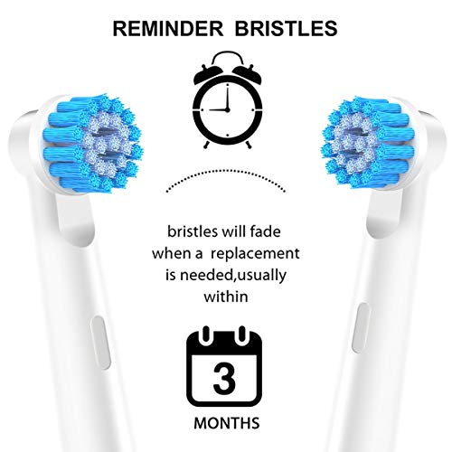 FLM 3D Sensitive Clean EBS17 - Cabezal de recambio para cepillo de dientes eléctrico compatibles con Braun Oral B, 16 unidades