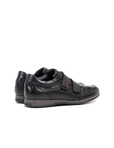 Fluchos | Deportivo de Hombre | Daniel 9262 Habana Negro Com.9 Deportivo | Deportivo de Piel | Cierre con Velcro | Piso de Goma