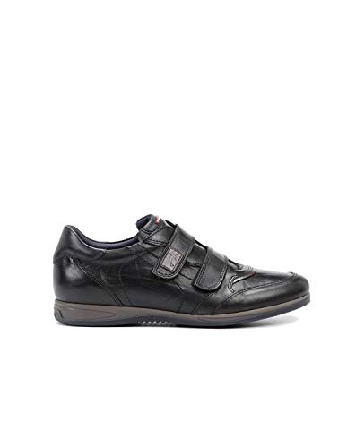 Fluchos | Deportivo de Hombre | Daniel 9262 Habana Negro Com.9 Deportivo | Deportivo de Piel | Cierre con Velcro | Piso de Goma